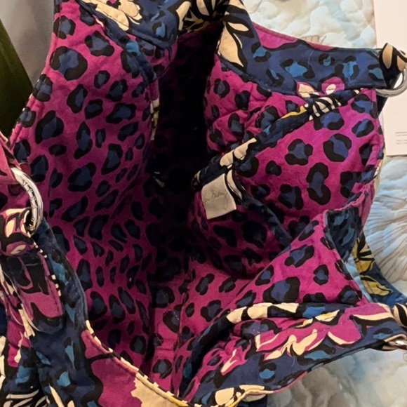 Vera Bradley Crescent Handbag African Violet Purse/Tote - Picture 6 of 7